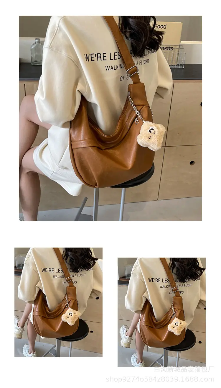 Women's Large Capacity Canvas Shoulder Bag Beige 2026 — feature 12
