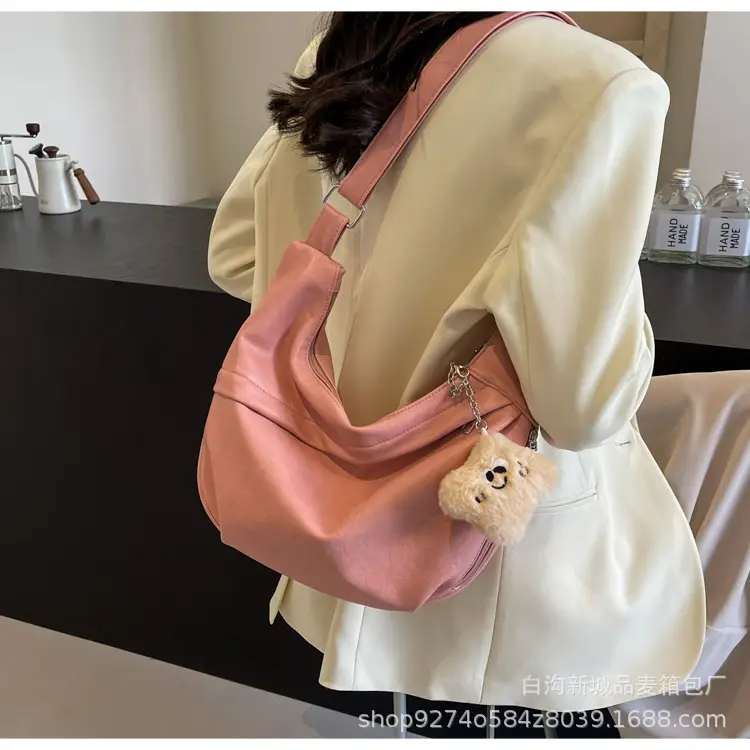 Women's Large Capacity Canvas Shoulder Bag Beige 2026 — feature 18