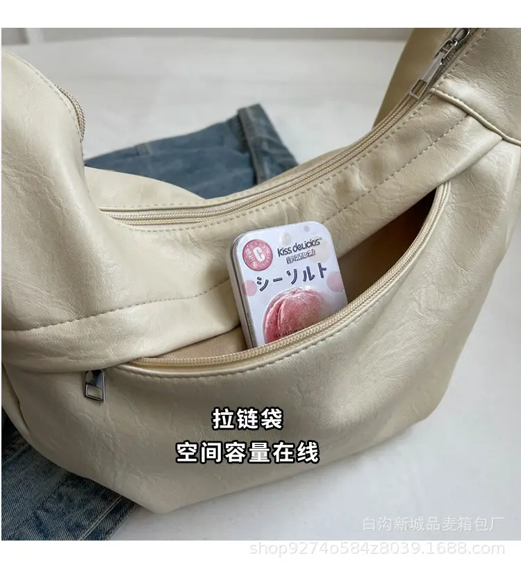 Women's Large Capacity Canvas Shoulder Bag Beige 2026 — feature 4