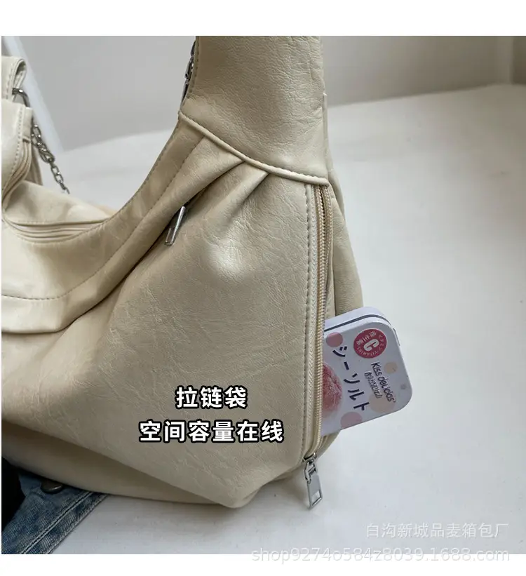 Women's Large Capacity Canvas Shoulder Bag Beige 2026 — feature 6