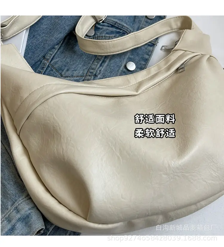 Women's Large Capacity Canvas Shoulder Bag Beige 2026 — feature 7