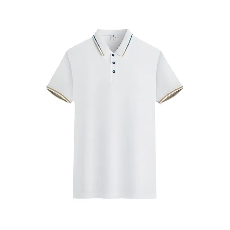 Men's Black Polo Shirt Short Sleeve Button Front - Image 17