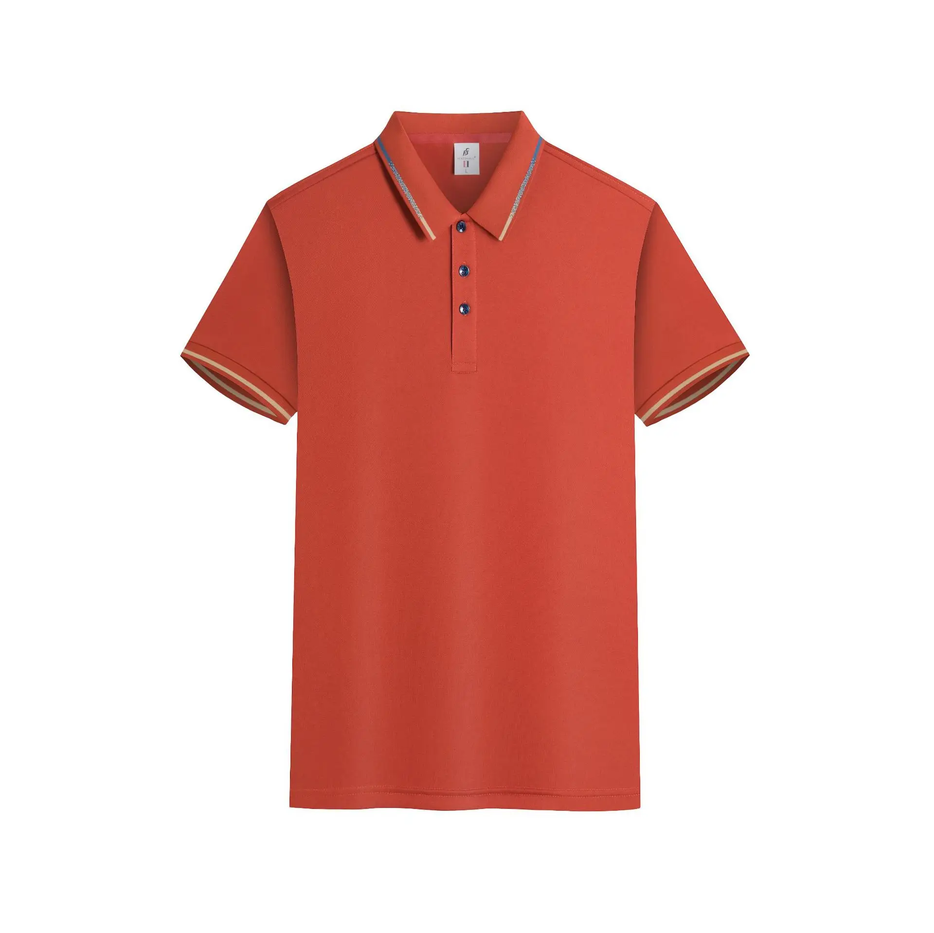 Men's Black Polo Shirt Short Sleeve Button Front - Image 12