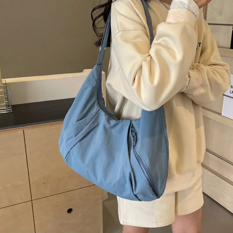 Retro Crossbody Bag for College Women Nylon Padded