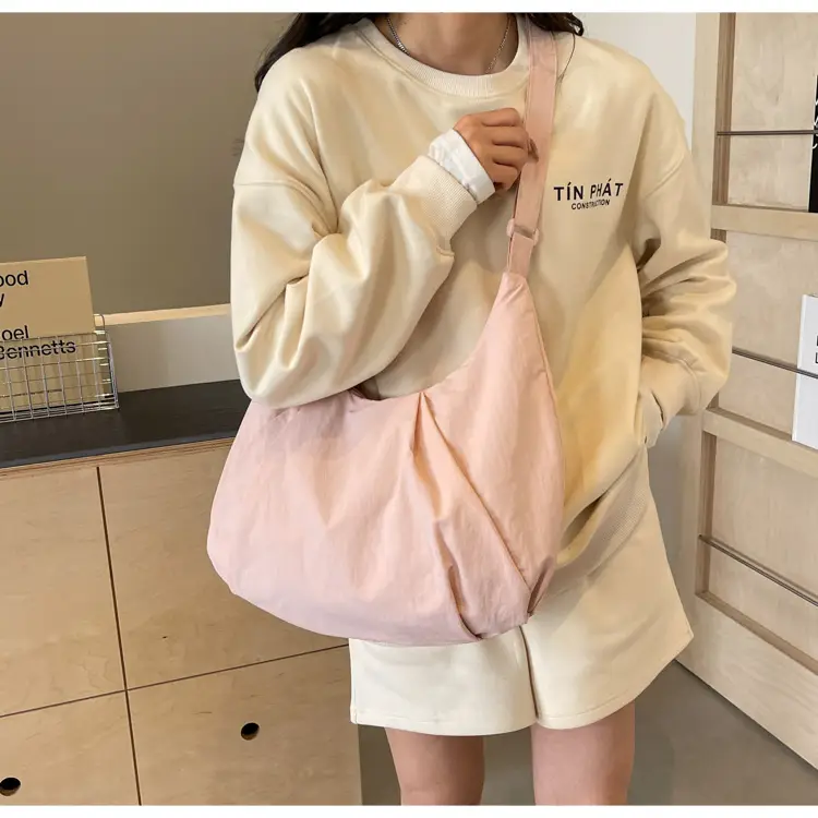 Retro Crossbody Bag for College Women Nylon Padded — feature 21