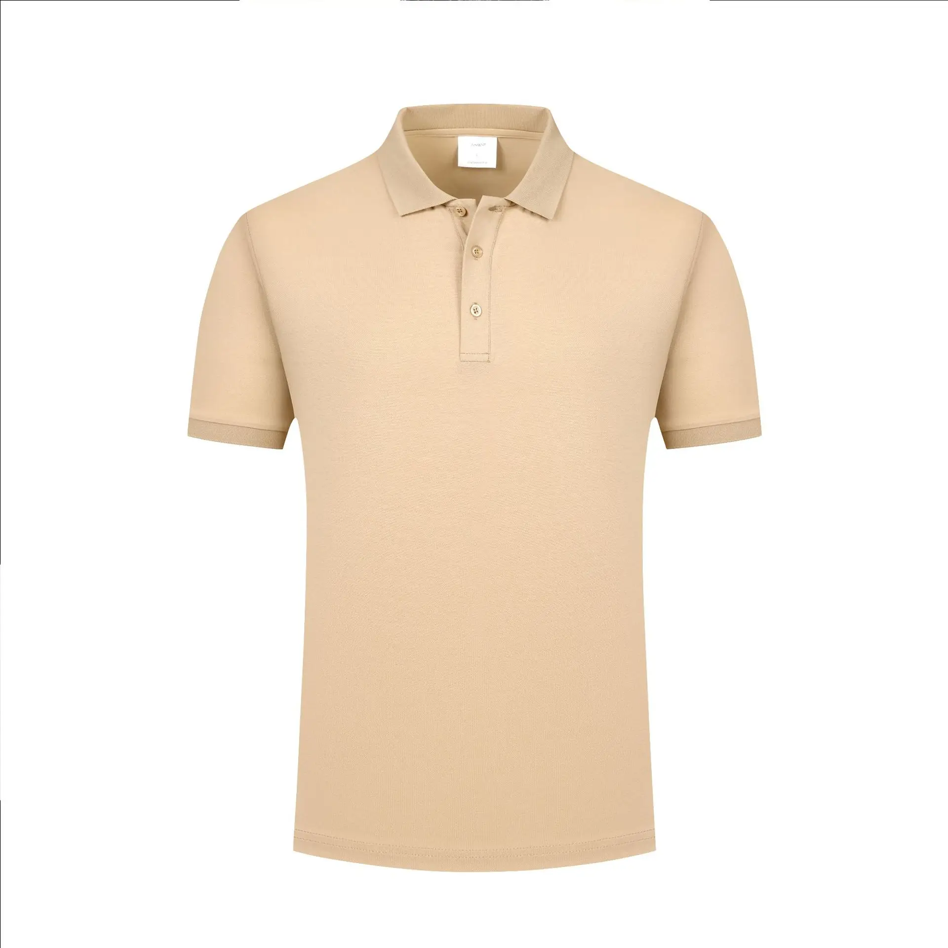 Men Beige Polo Shirt Summer Casual Wear - Image 7