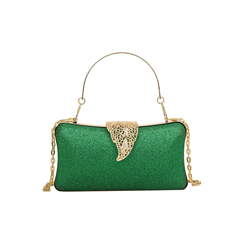 Red Embroidered Chain Handbag for Women