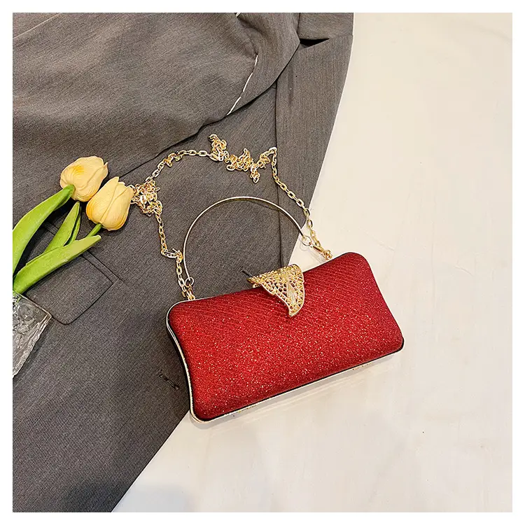 Red Embroidered Chain Handbag for Women — feature 26
