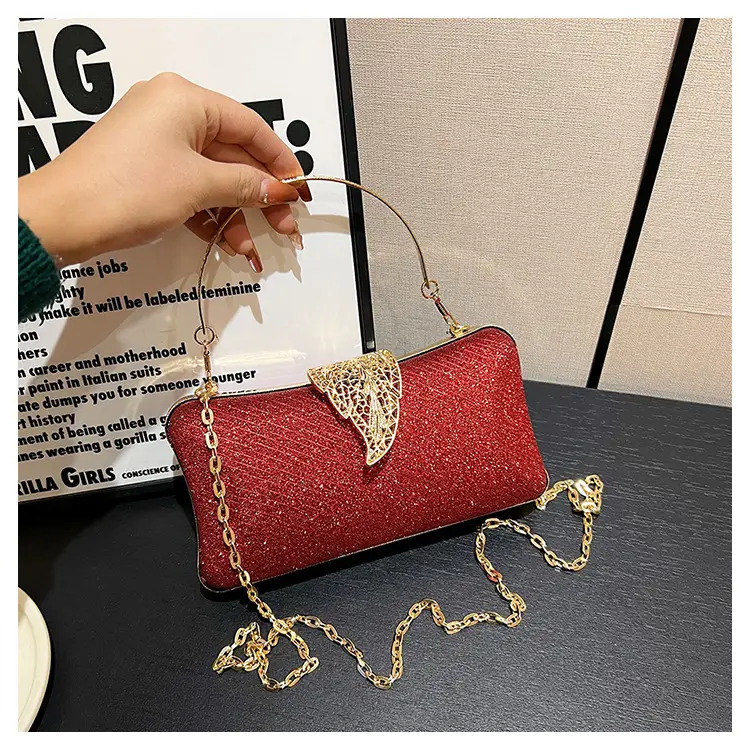 Red Embroidered Chain Handbag for Women — feature 44
