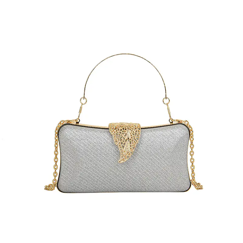 Red Embroidered Chain Handbag for Women
