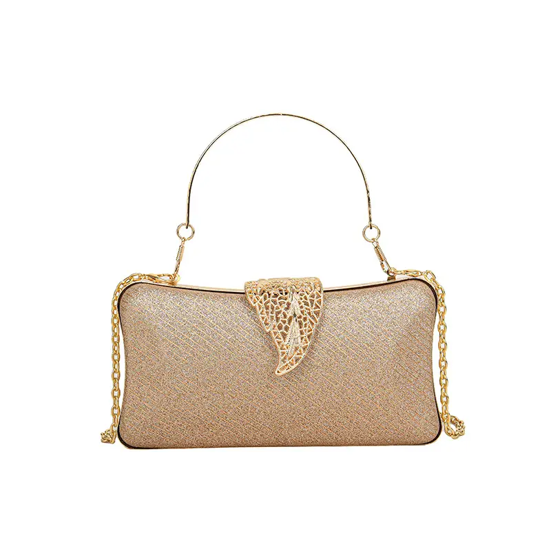 Red Embroidered Chain Handbag for Women