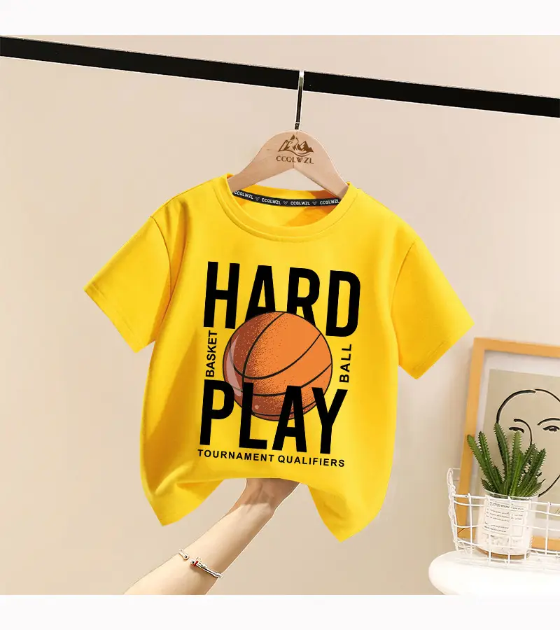Boys Hard Play Basketball T-Shirt Turquoise Short Sleeve — feature 17