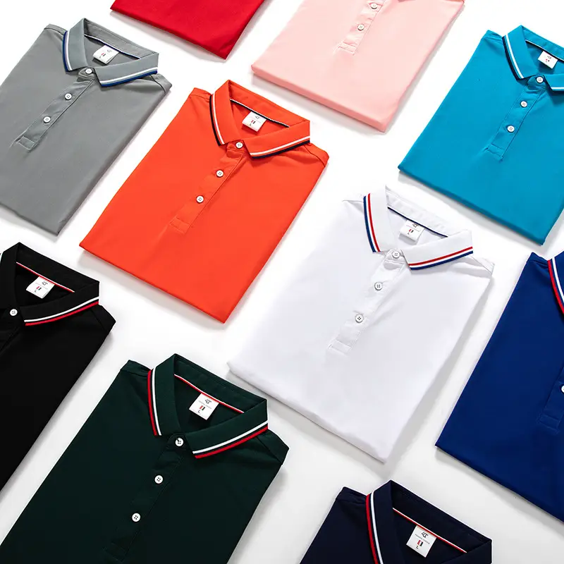 Men Dark Green Polo Shirt with Red White Trim - Image 13