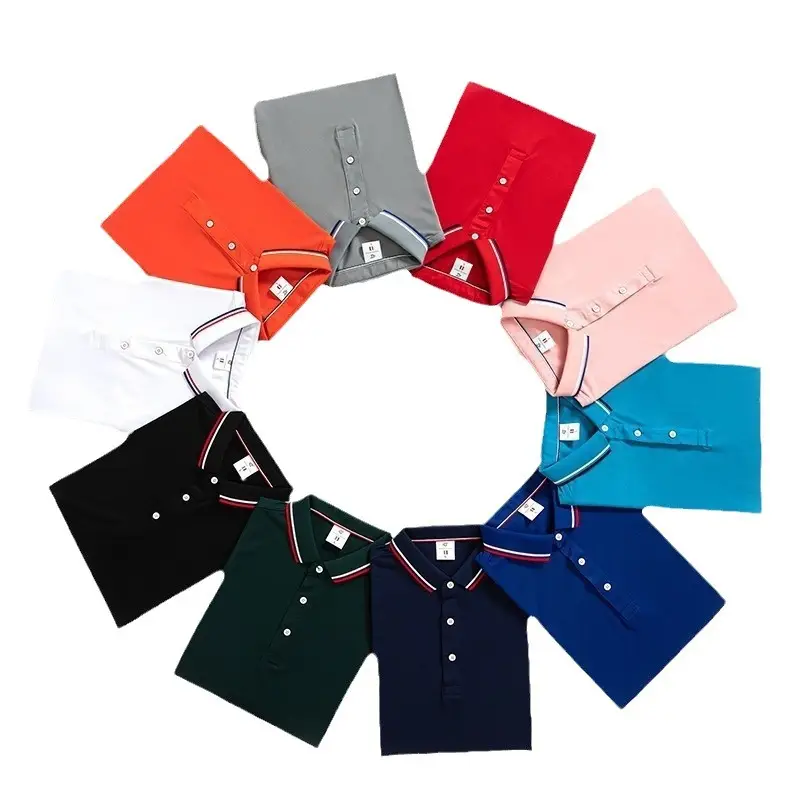 Men Dark Green Polo Shirt with Red White Trim - Image 15