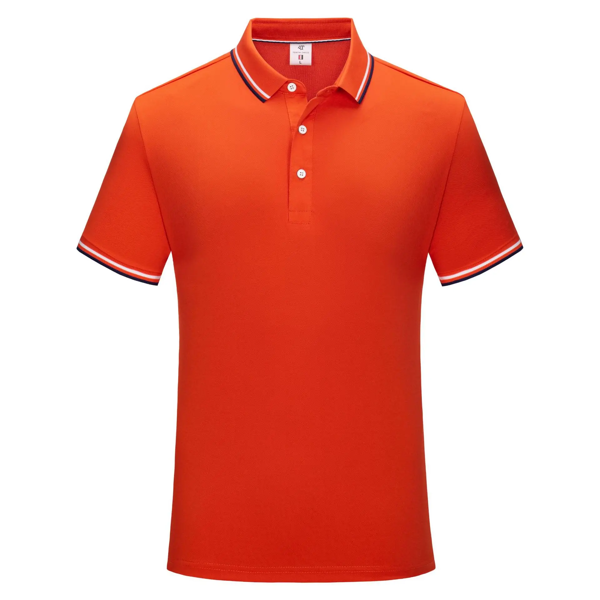 Men Dark Green Polo Shirt with Red White Trim - Image 10