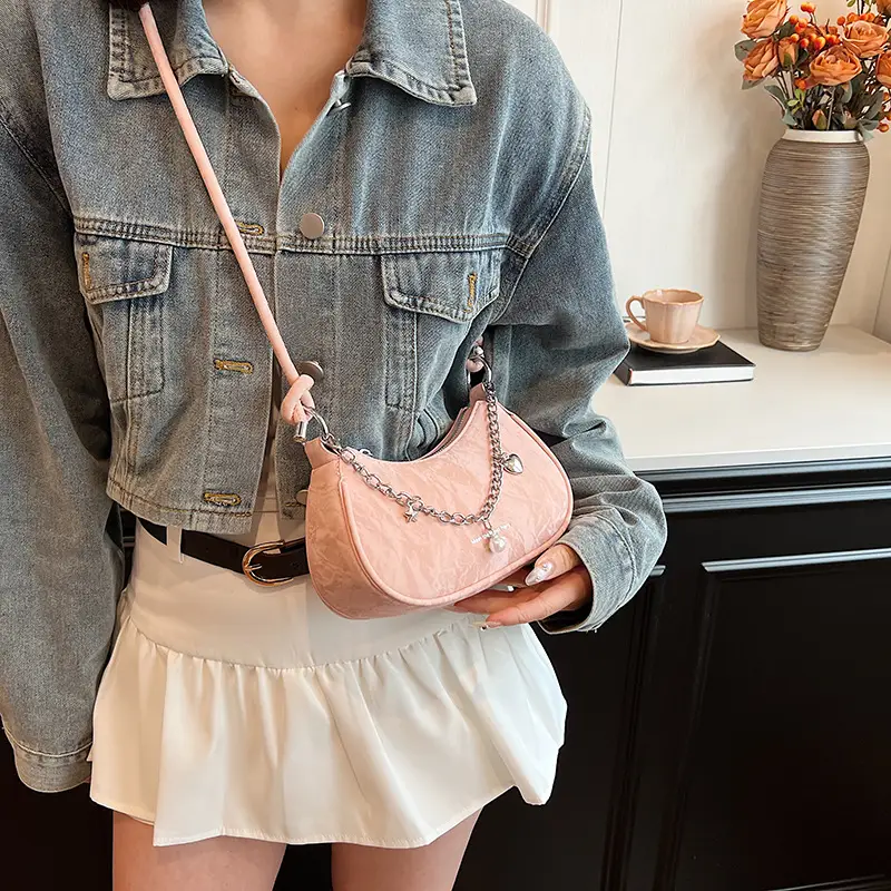 Pink Korean Style Shoulder Crossbody Bag for Girls — feature 23