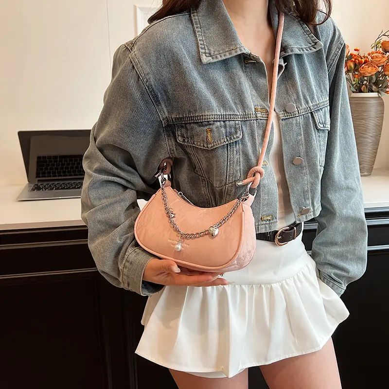 Pink Korean Style Shoulder Crossbody Bag for Girls — feature 24