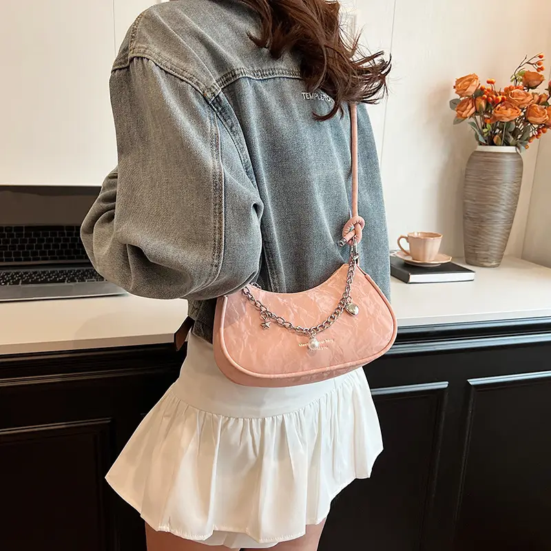 Pink Korean Style Shoulder Crossbody Bag for Girls — feature 25