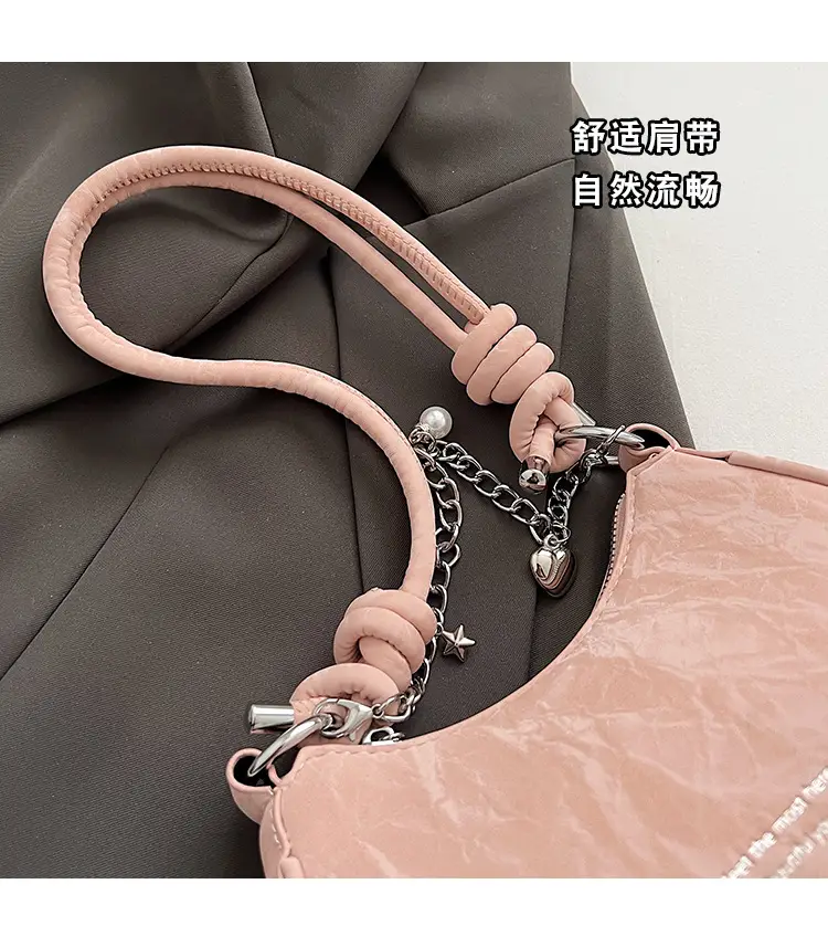 Pink Korean Style Shoulder Crossbody Bag for Girls — feature 7