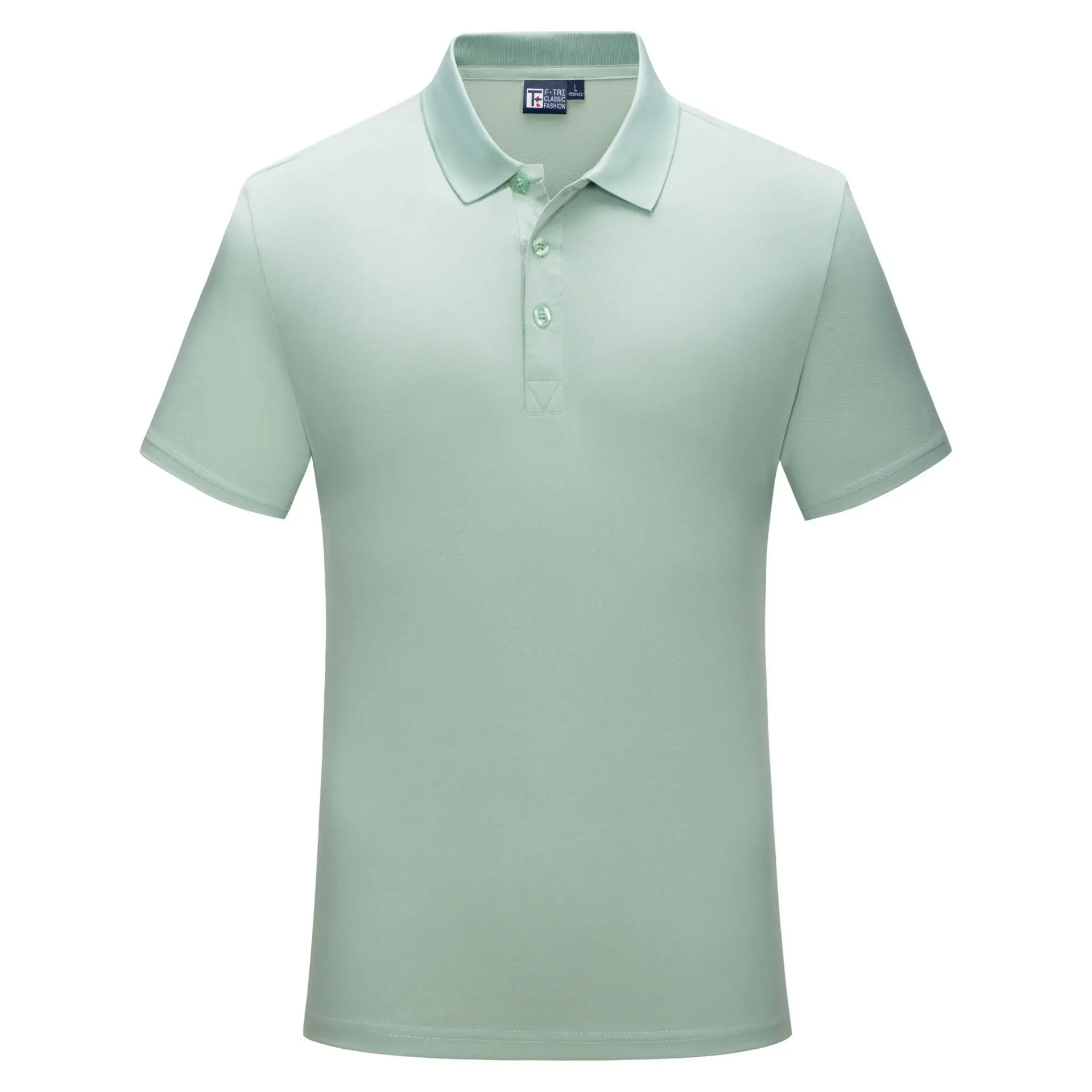 Men Mint Green Polo T-Shirt Business Wear - Image 12