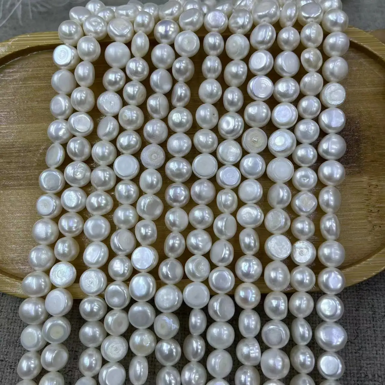 Natural Freshwater Pearl 8-9mm Side Hole Baroque Necklace — feature 6