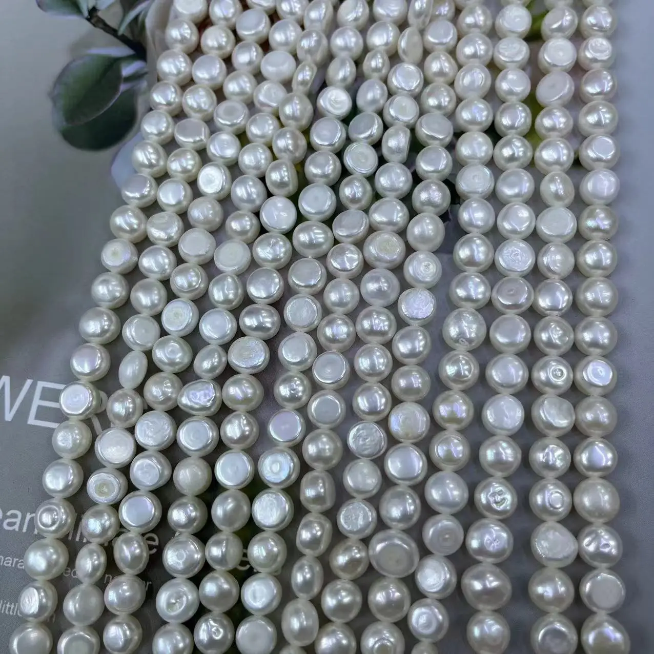 Natural Freshwater Pearl 8-9mm Side Hole Baroque Necklace — feature 7