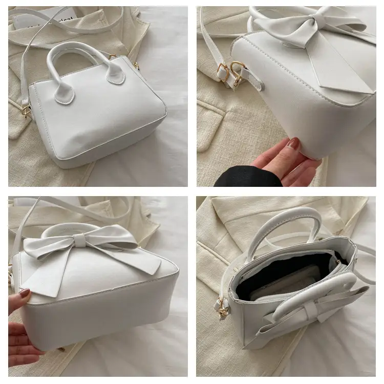 White Square Bow Shoulder Bag for Women 2024 — feature 9