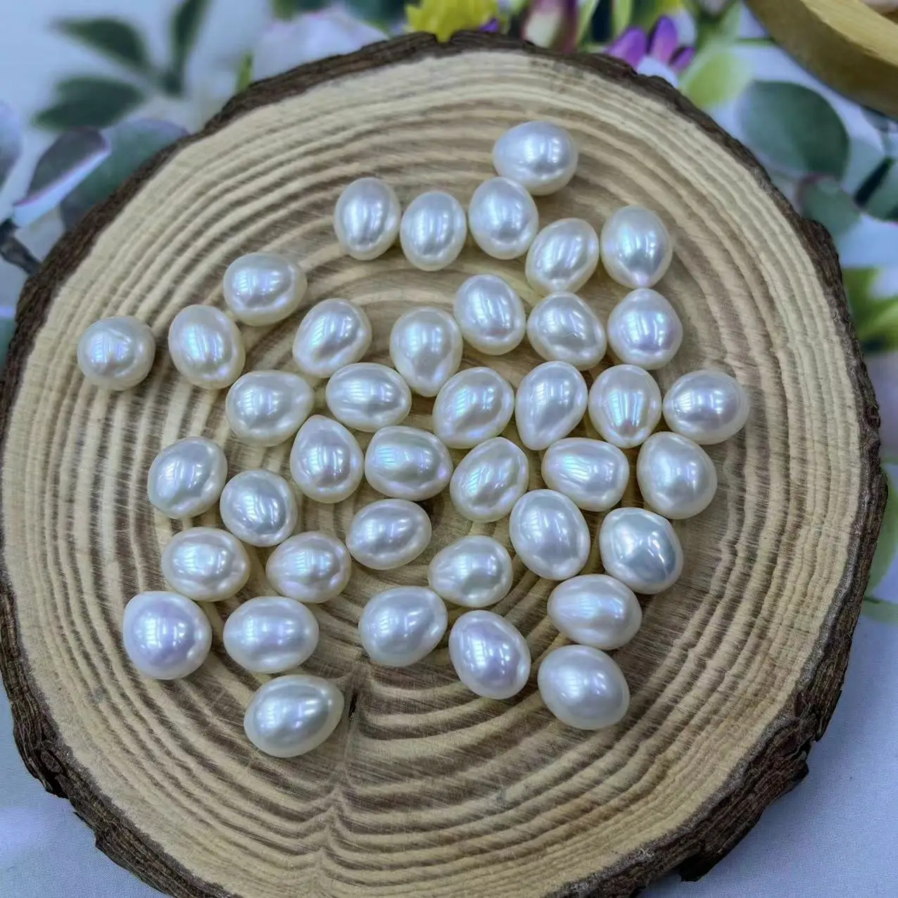 Natural Freshwater Pearl 8-9mm Rice Beads Semi-Finished DIY Necklace Accessories Wholesale — feature 8