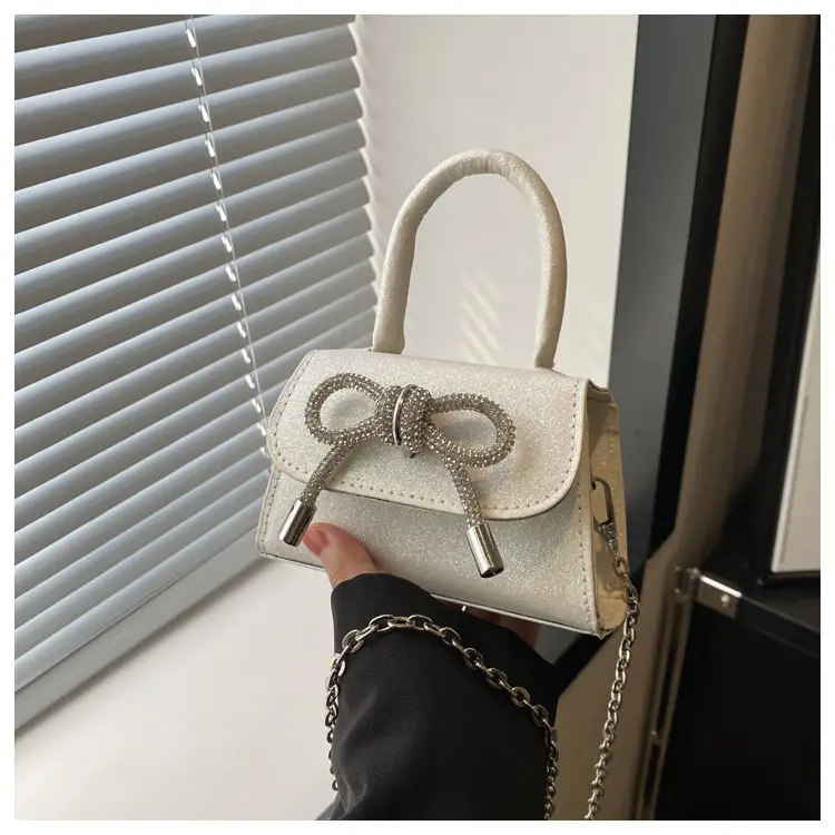 Green Rhinestone Bow Mini Crossbody Bag for Women — feature 11