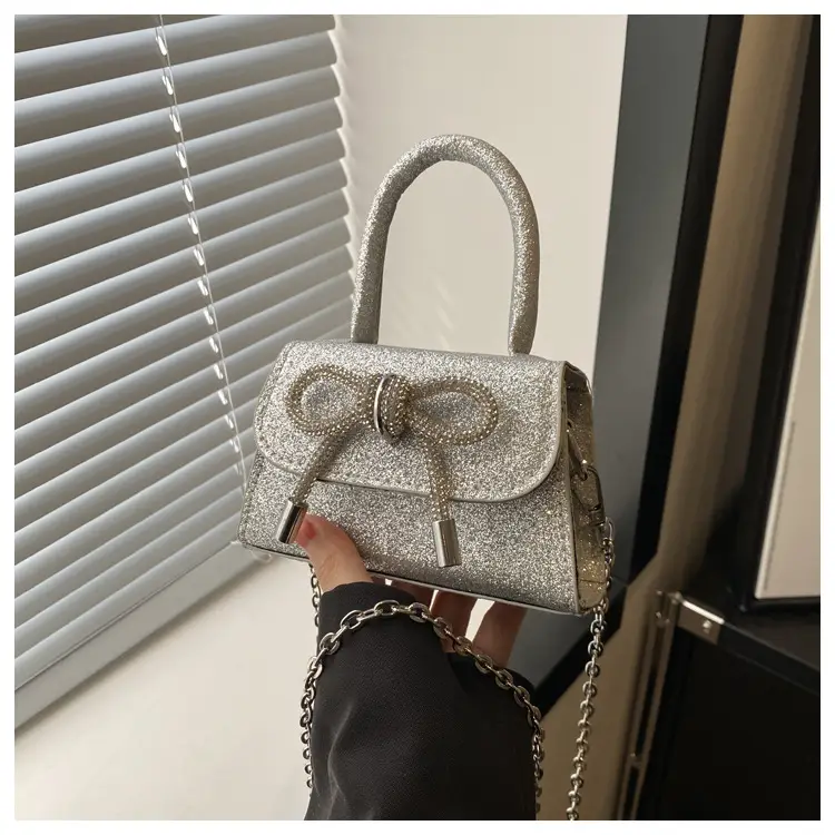 Green Rhinestone Bow Mini Crossbody Bag for Women — feature 12
