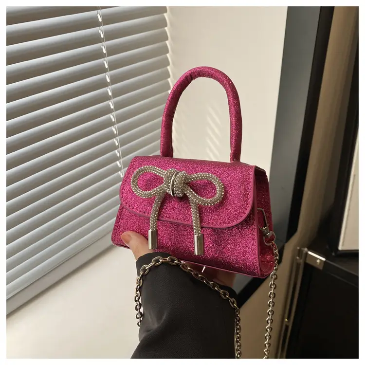 Green Rhinestone Bow Mini Crossbody Bag for Women — feature 14