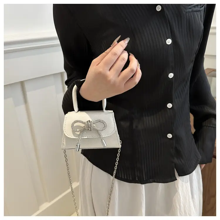 Green Rhinestone Bow Mini Crossbody Bag for Women — feature 16