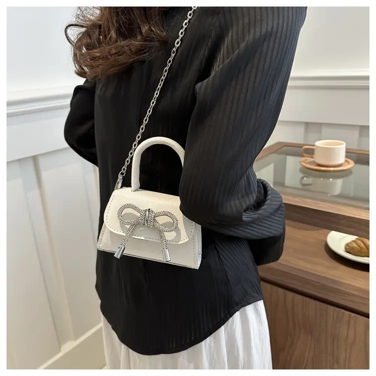 Green Rhinestone Bow Mini Crossbody Bag for Women — feature 17