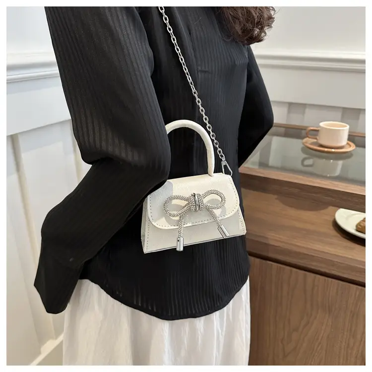 Green Rhinestone Bow Mini Crossbody Bag for Women — feature 18