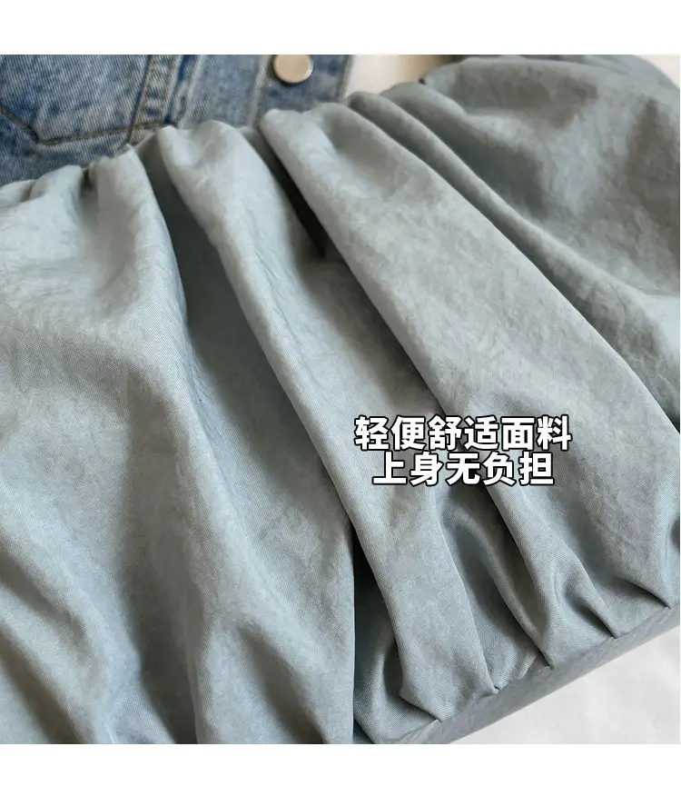 Women Pleated Canvas Shoulder Bag Light Grey Large Capacity — feature 5