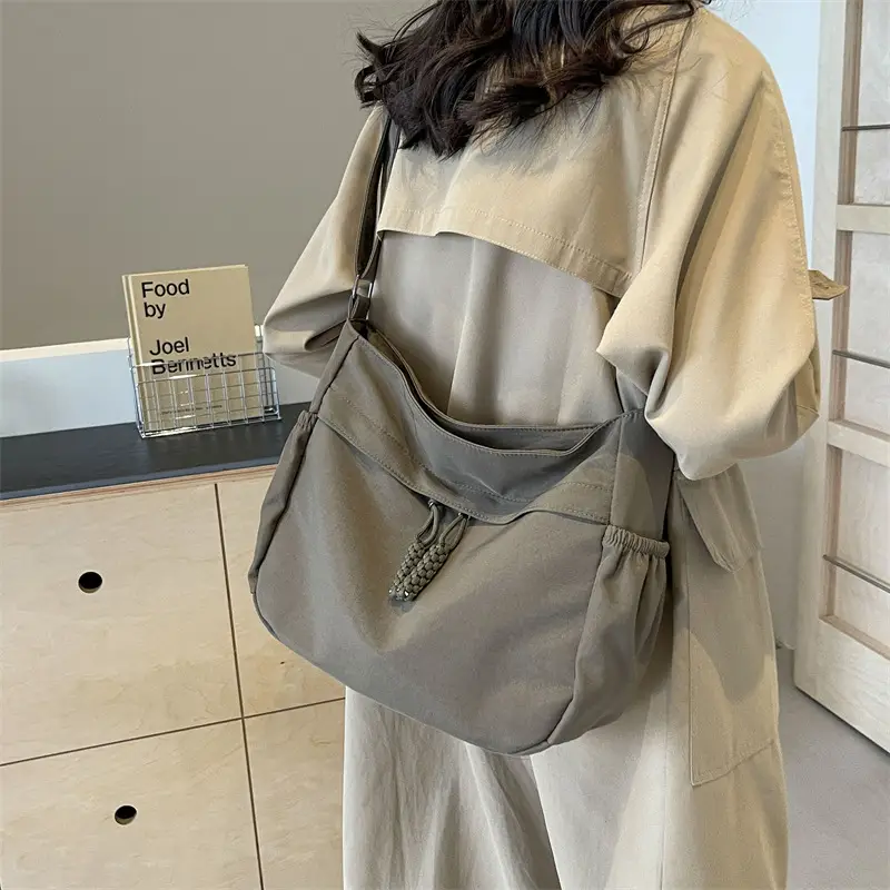 Women's Large Capacity Shoulder Crossbody Bag Beige - Image 6