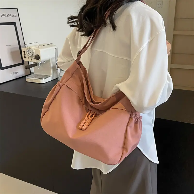 Women's Large Capacity Shoulder Crossbody Bag Beige - Image 7