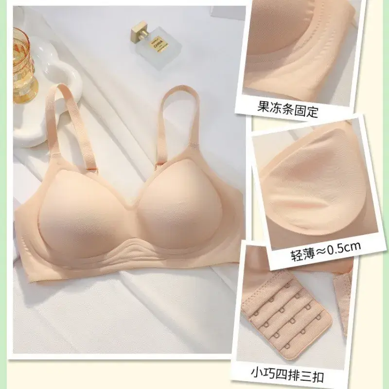 Women's Summer Thin Push-Up Bra Green Fixed Closure
