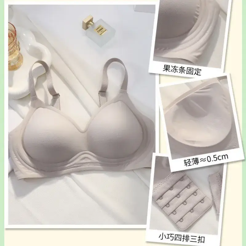 Women's Summer Thin Push-Up Bra Green Fixed Closure