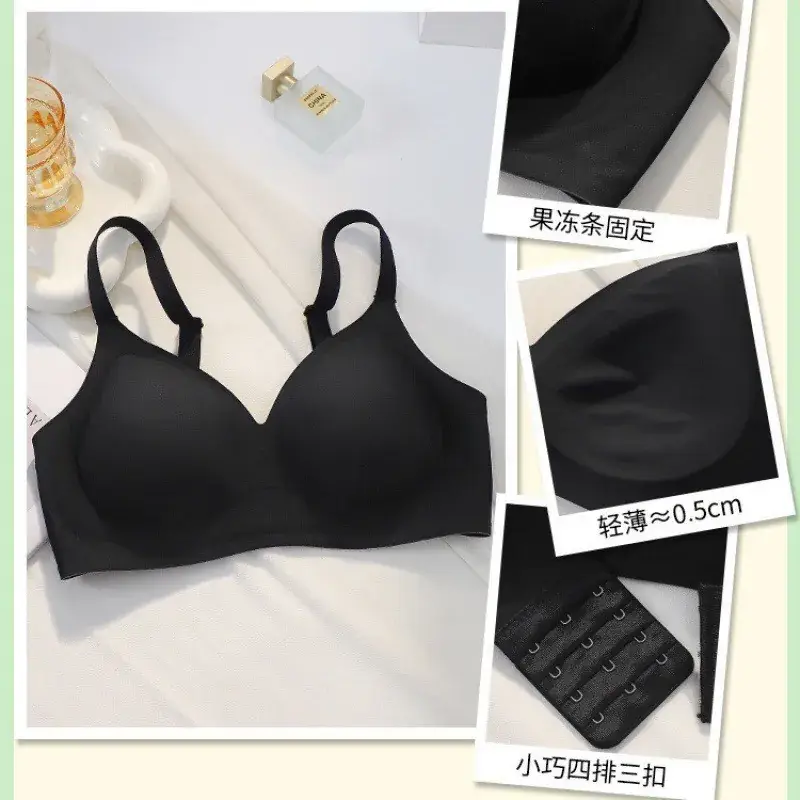 Women's Summer Thin Push-Up Bra Green Fixed Closure