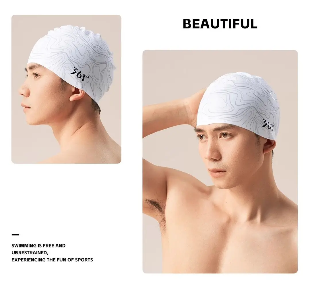361 ° Swimming Cap Swimming Cap Men's New Silicone Swimming Cap Swimming Good List Adult Swimming Cap Women's Head — feature 19