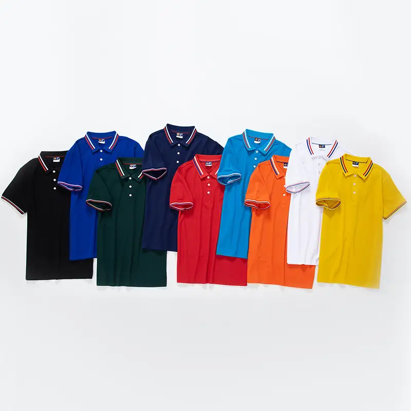Men's Navy Blue Pure Cotton Polo Shirt Short Sleeve - Image 12