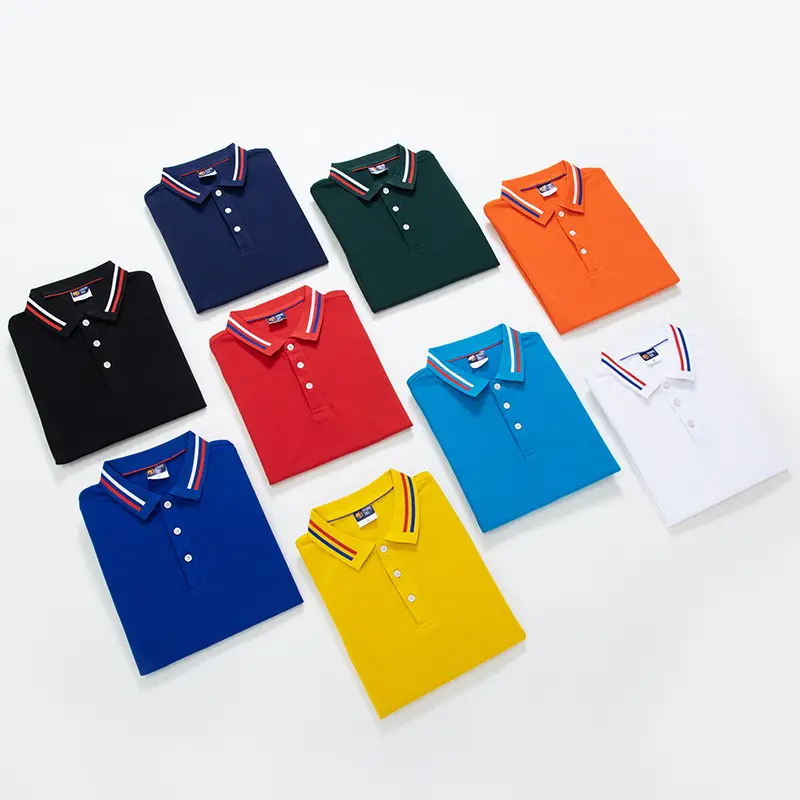 Men's Navy Blue Pure Cotton Polo Shirt Short Sleeve - Image 13