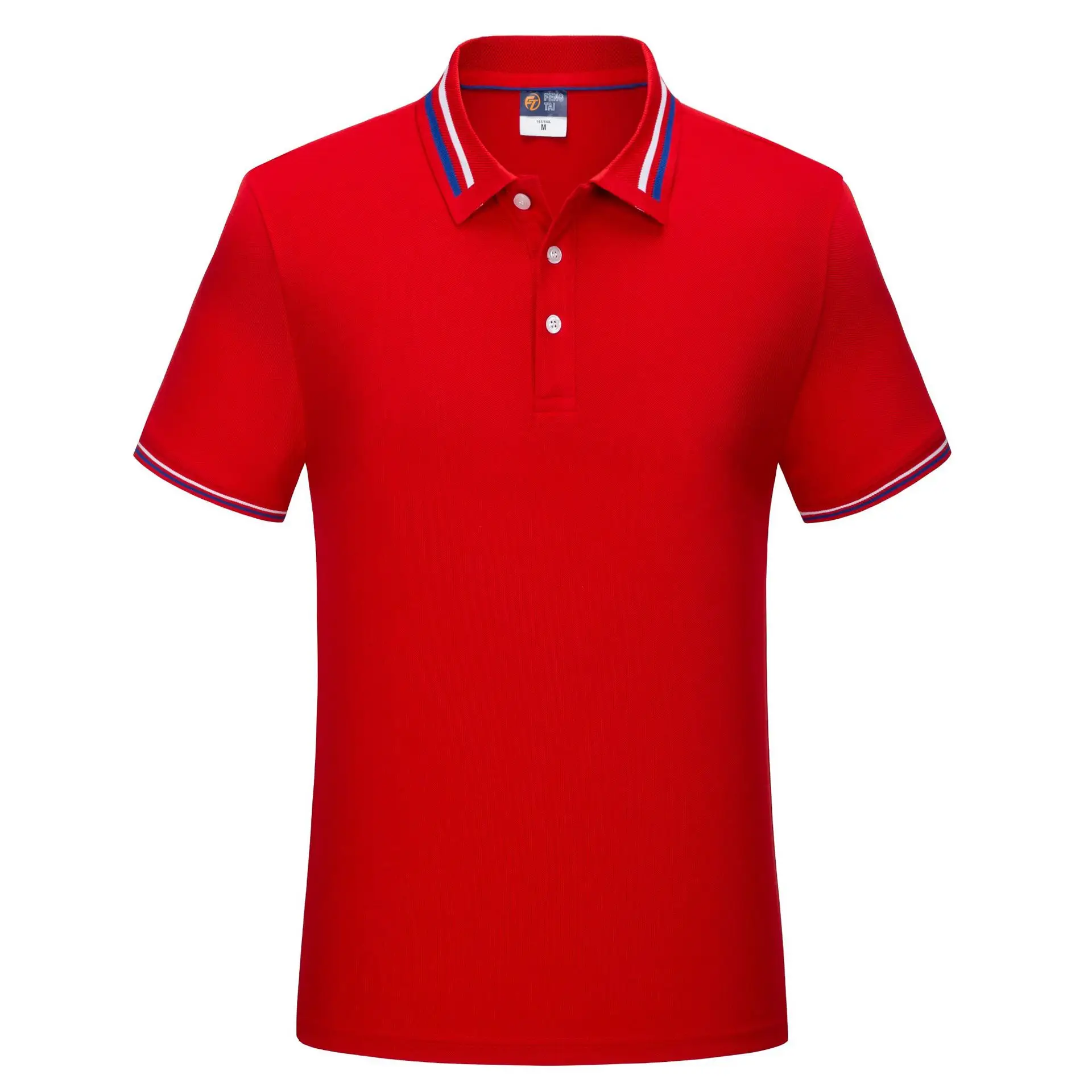 Men's Navy Blue Pure Cotton Polo Shirt Short Sleeve - Image 4