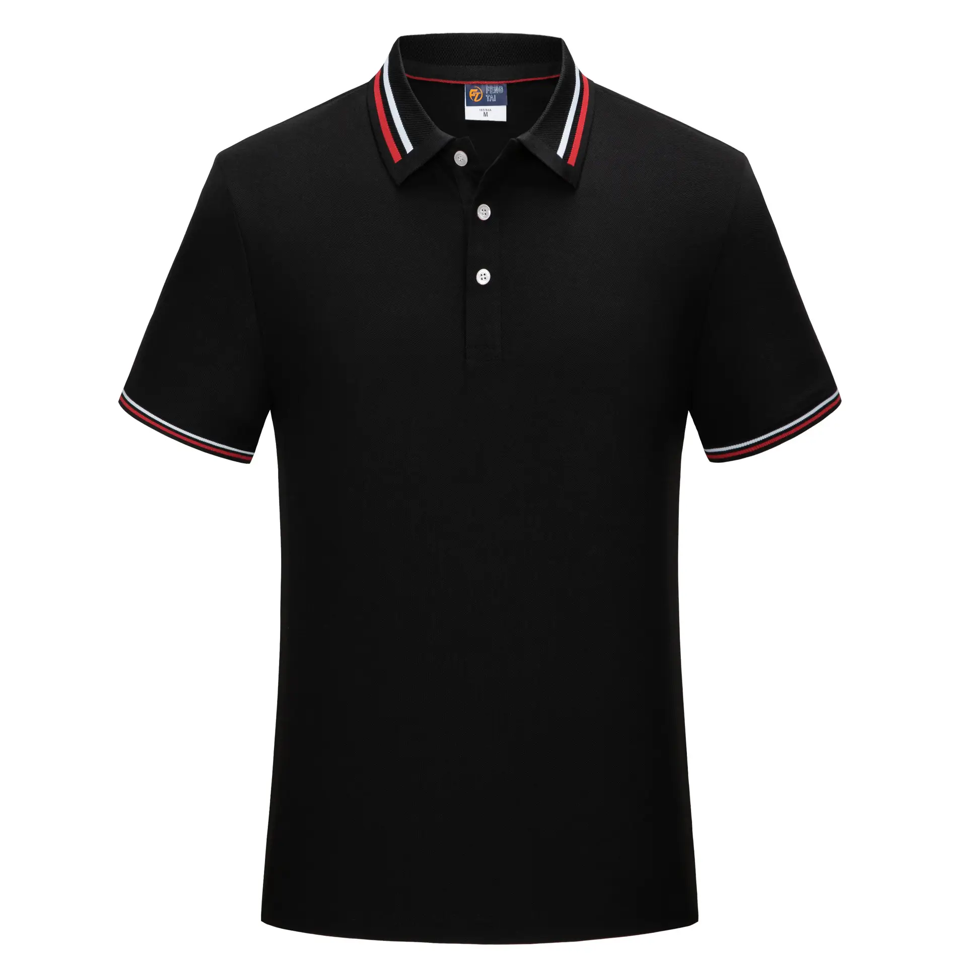 Men's Navy Blue Pure Cotton Polo Shirt Short Sleeve - Image 5