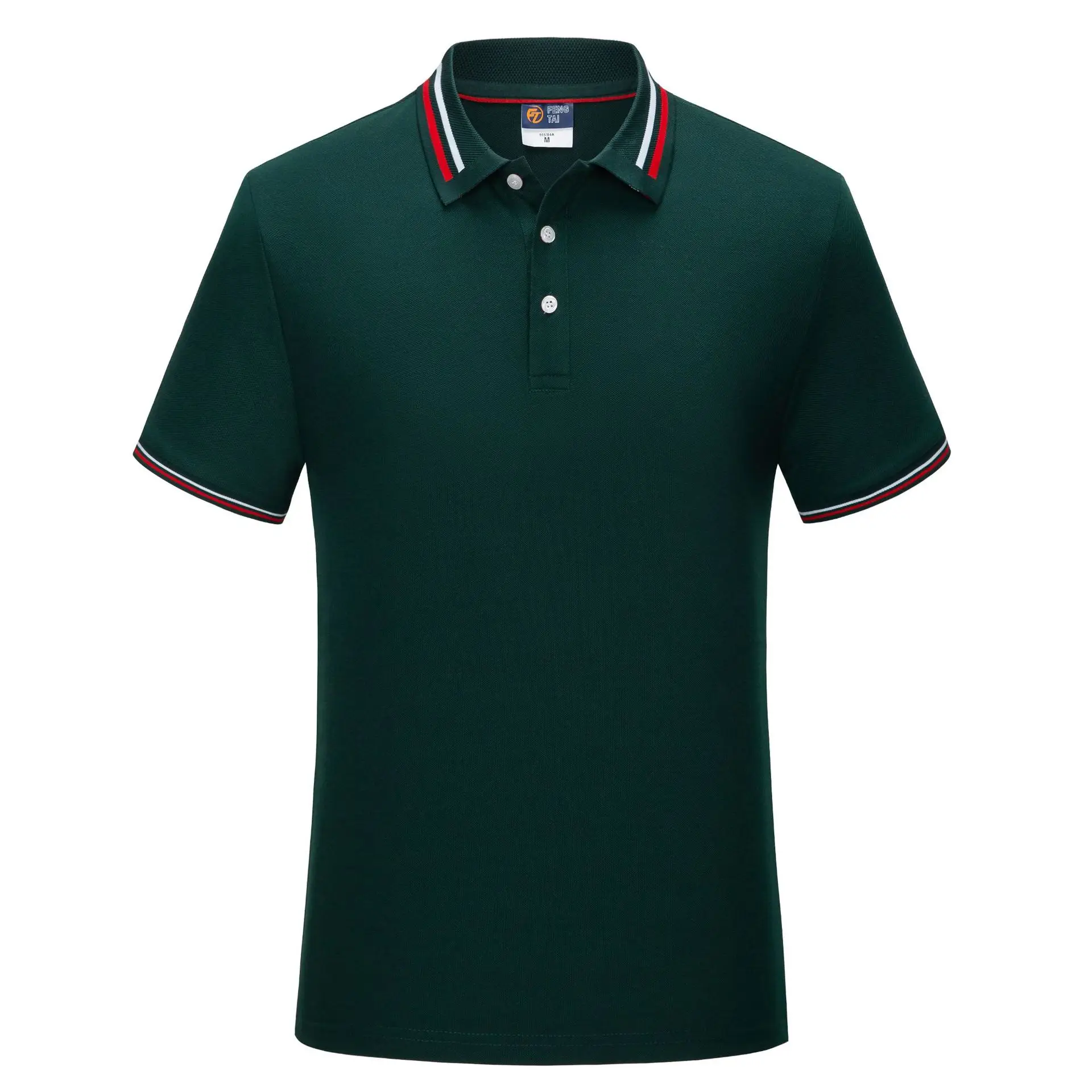 Men's Navy Blue Pure Cotton Polo Shirt Short Sleeve - Image 7