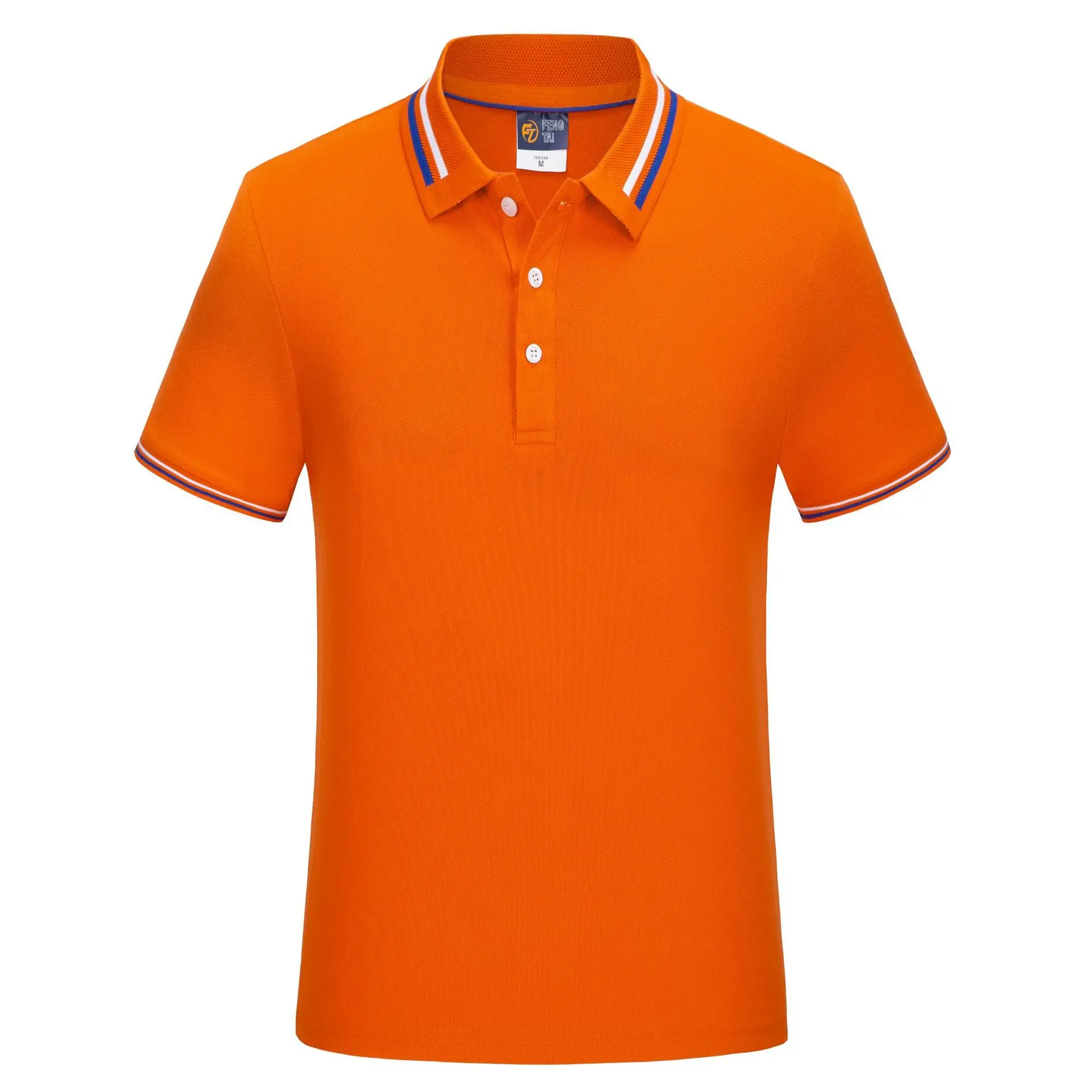 Men's Navy Blue Pure Cotton Polo Shirt Short Sleeve - Image 8