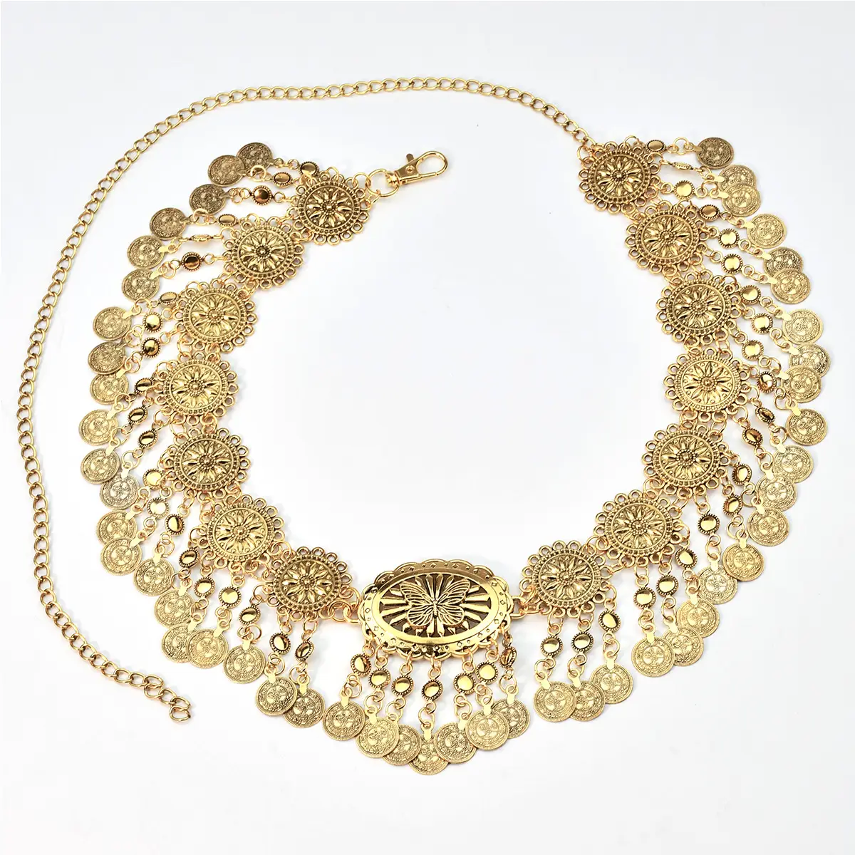 Gold Tassel Waist Chain for Women Ethnic Bohemian Slimming Belt - Image 4