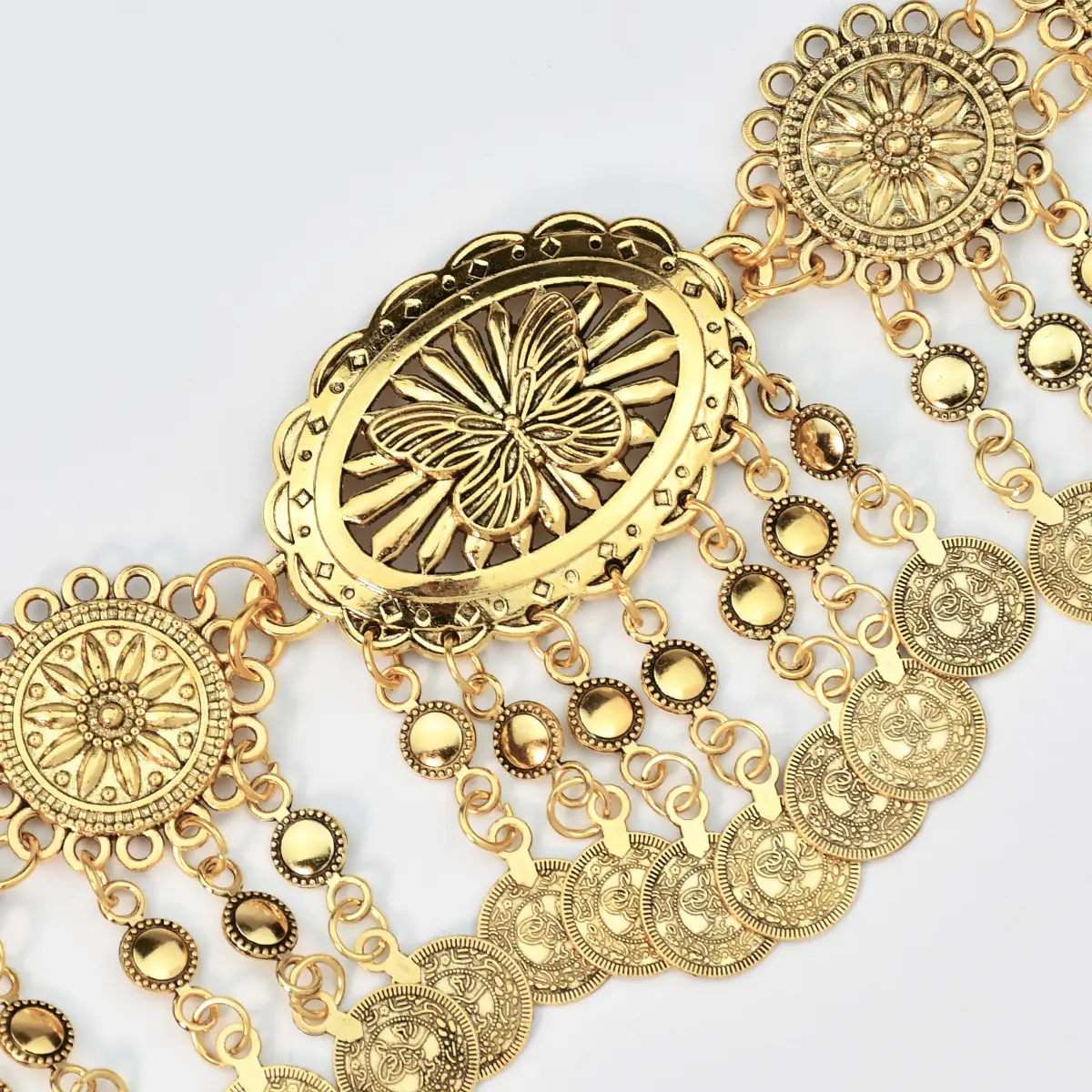 Gold Tassel Waist Chain for Women Ethnic Bohemian Slimming Belt - Image 5
