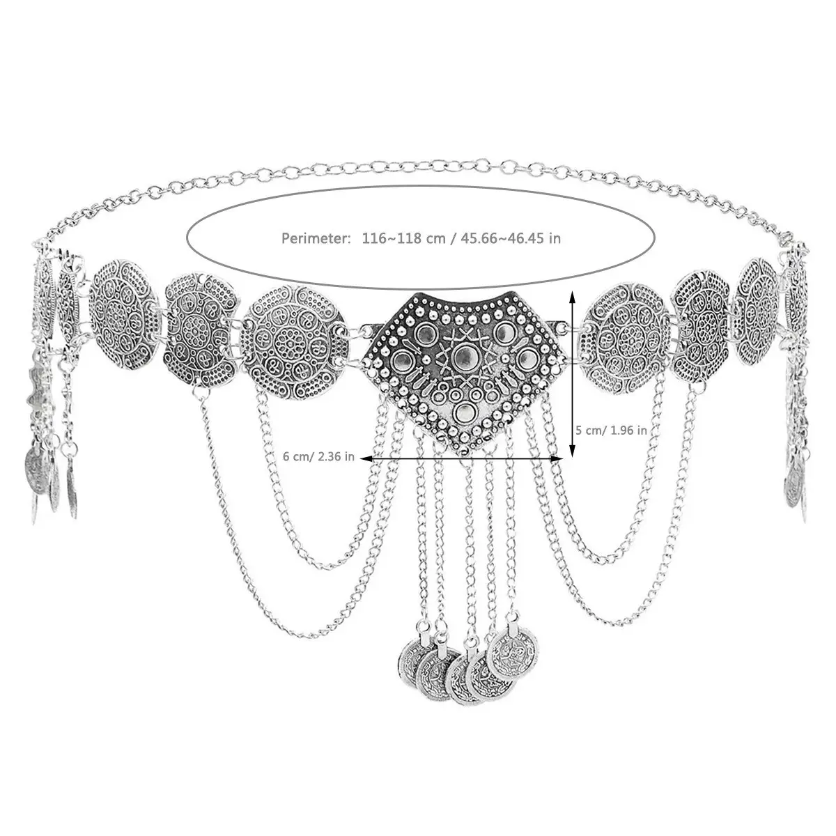 Gold Tassel Waist Chain for Women Ethnic Bohemian Slimming Belt — feature 10